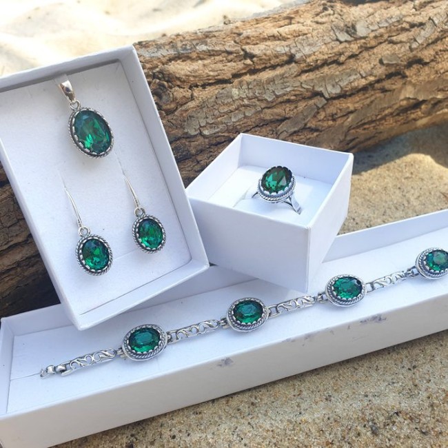 Silver ring with crystal PK 2126 Polcarat Design