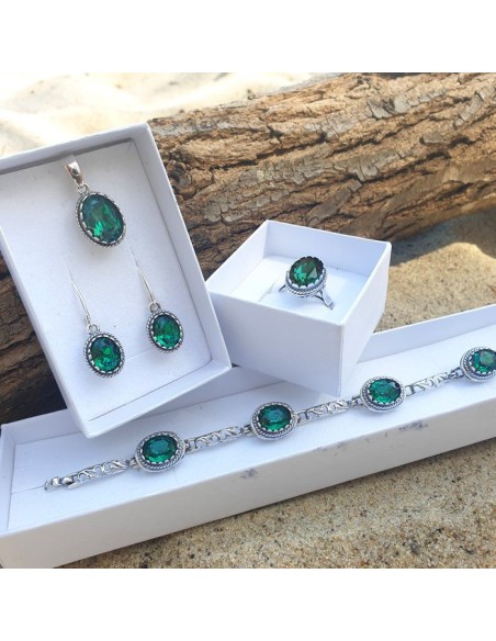 Silver pendant decorated with a small crystal W 2126 Polcarat Design