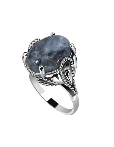 Pierścionek srebrny z labradorytem PK 2129
