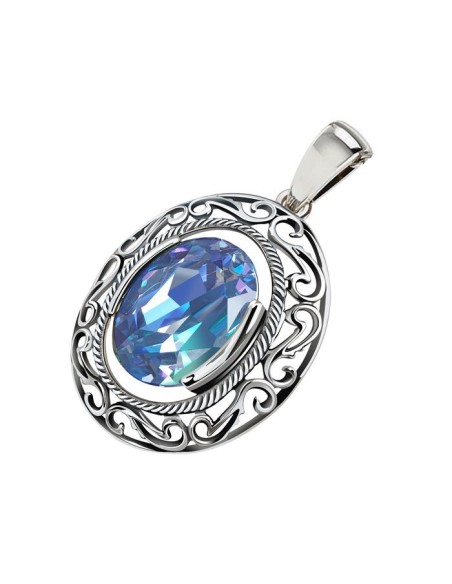 Silver pendant decorated with crystal W 2128 Polcarat Design