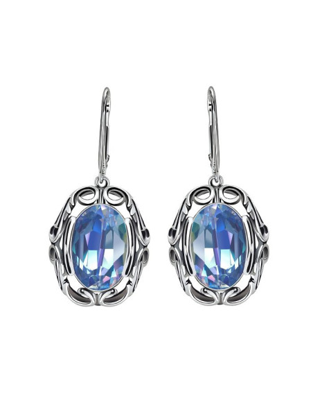 Kolczyki srebrne z kryształami K 2128|Polcaratdesign.pl Biżuteria