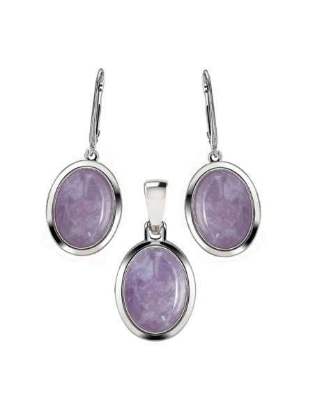 Complete silver with amethysts kpl 585