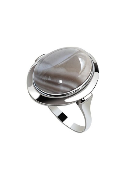 Flint striped ring silver PK 585