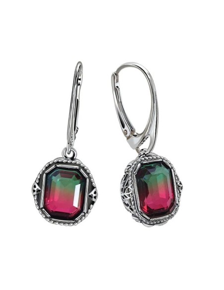 K 2122 Silver Crystal Earrings