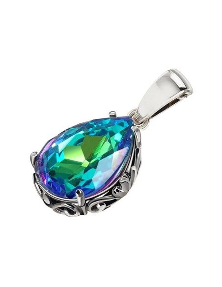 Silver pendant decorated with crystal W 2121 Polcarat Design