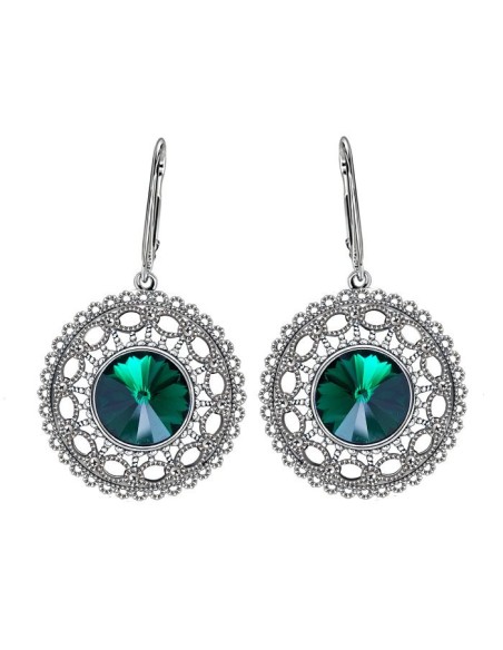 "Napkins" earrings decorated with 925 silver crystal. 100% Polish product from Polcarat Design "Napkins" earrings decorated with 925 silver crystal. 100% Polish product from Polcarat Design