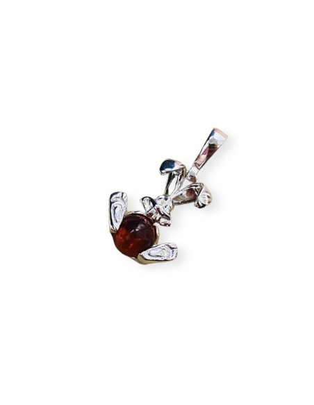 Silver hare with amber Bw 092