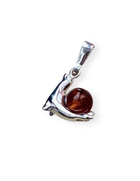 Silver seal with amber Silver seal with amber