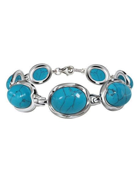 Silver bracelet with turquoises L 1733 turquoise