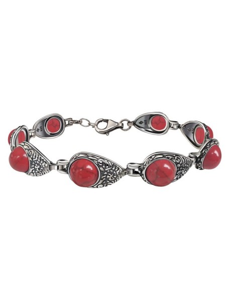 Silver bracelet with corals L 2080 silver Coral