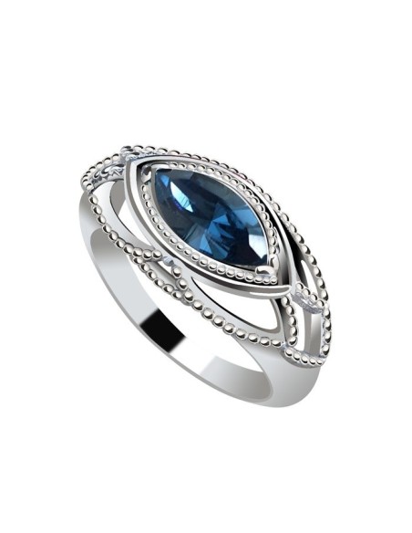 Silver ring with Swarovski crystal PK 1901
