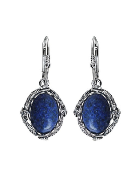 Silver earrings with Lapis Lazuli stone K 2125