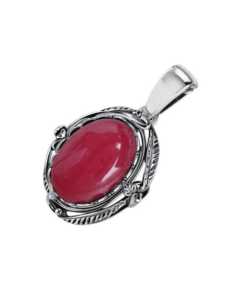 Silver pendant with cabochon. The largest selection of jewelry with natural stones at Polcarat Design.