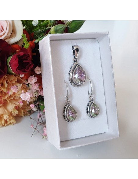 Silver pendant decorated with crystal W 2107 Polcarat Design