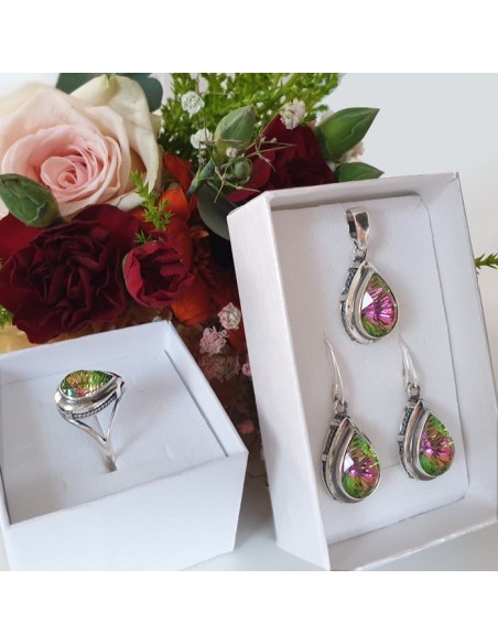 K 2107 Silver Crystal Earrings - Polcarat Design