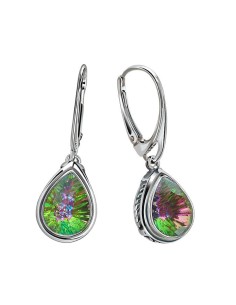 K 2107 Silver Crystal Earrings - Polcarat Design
