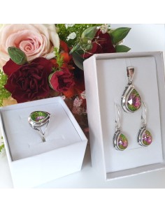 K 2107 Silver Crystal Earrings - Polcarat Design 2