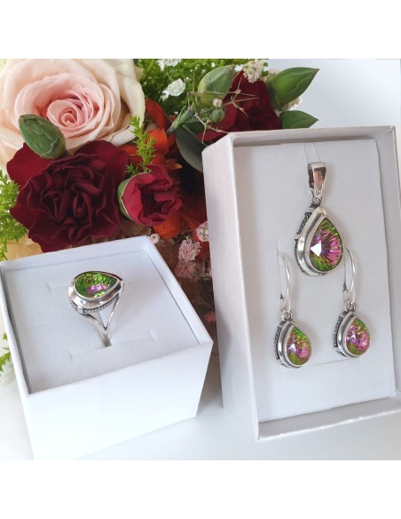 K 2107 Silver Crystal Earrings - Polcarat Design