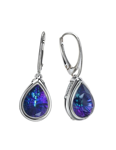 K 2107 Silver Crystal Earrings - Polcarat Design