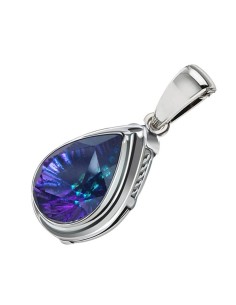 Silver pendant decorated with crystal W 2107 Polcarat Design 2