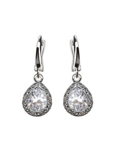 Silver earrings with cubic zirconia K2 2087 Polcarat Design
