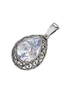 Silver pendant with cubic zirconia W 2087 Polcarat Design
