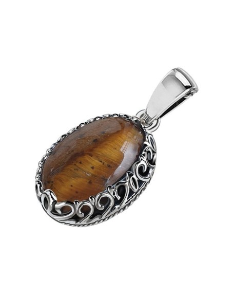 Silver Tiger Eye Pendant. A beautiful, mysterious stone for your collection.