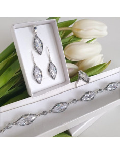 Set silver zircons KPL 1509 2