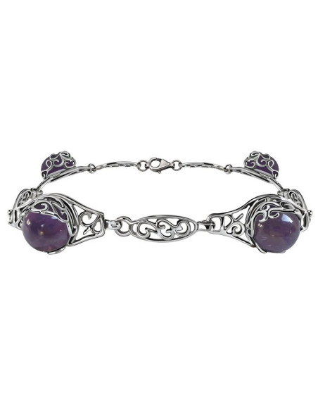 Silver bracelet with amethyst L 2135 Polcarat Design
