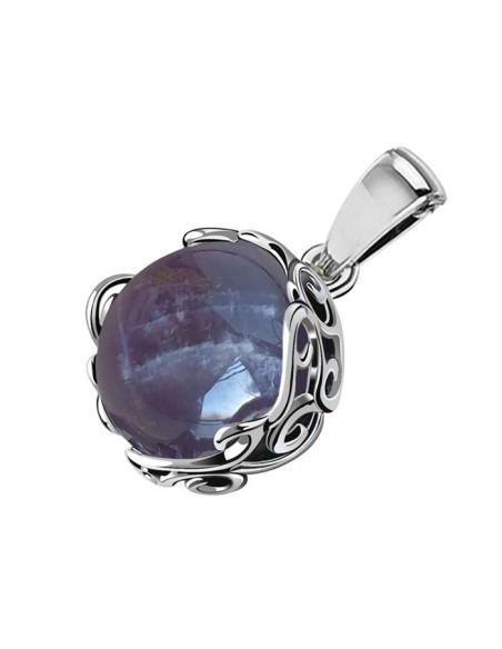 Srebrna zawieszka z ametystem W 2135 ametyst|Polcaratdesign.pl Biżuteria