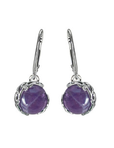 Silver Amethyst Earrings K 2135
