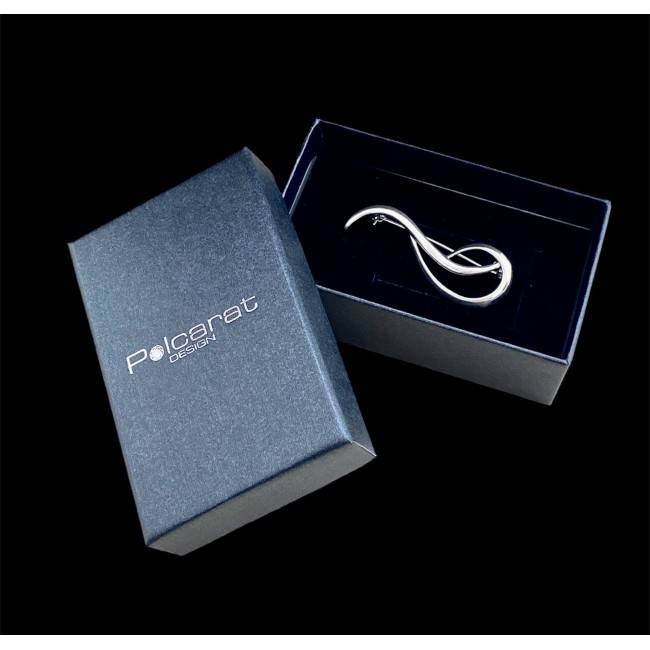 Silver brooch without stones B 4004 Polcarat Design