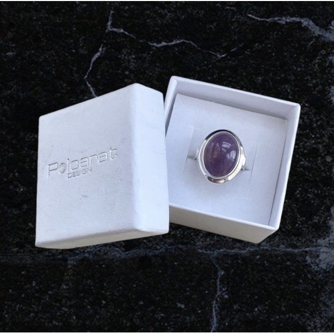 Pierścionek srebrny z ametystem PK 585 Ametyst|Polcaratdesign.pl Biżuteria