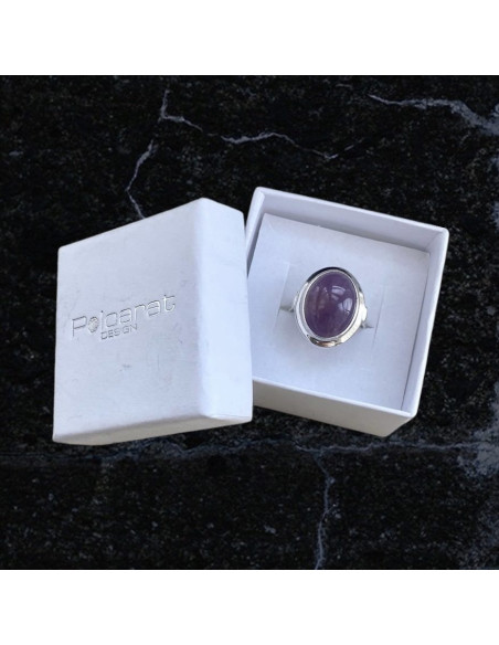 Pierścionek srebrny z ametystem PK 585 Ametyst|Polcaratdesign.pl Biżuteria