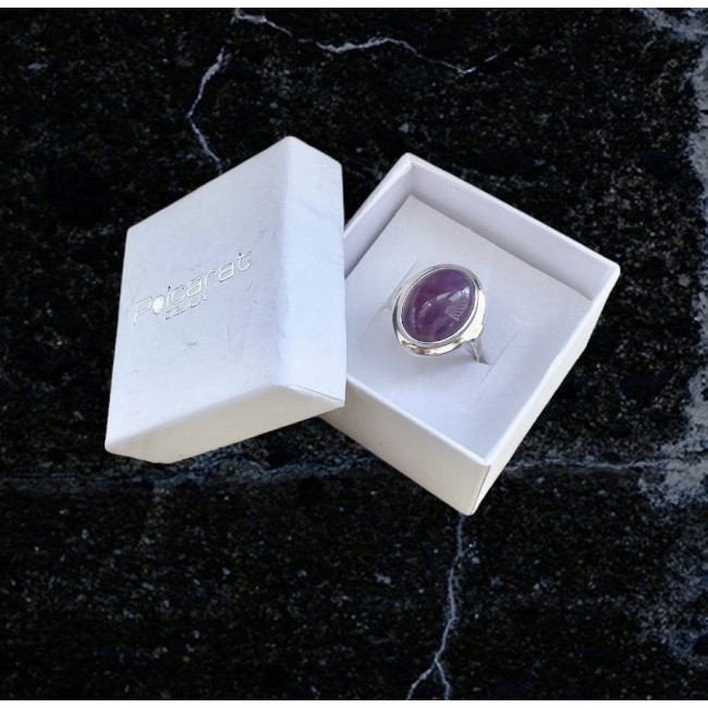 Pierścionek srebrny z ametystem PK 585 Ametyst|Polcaratdesign.pl Biżuteria