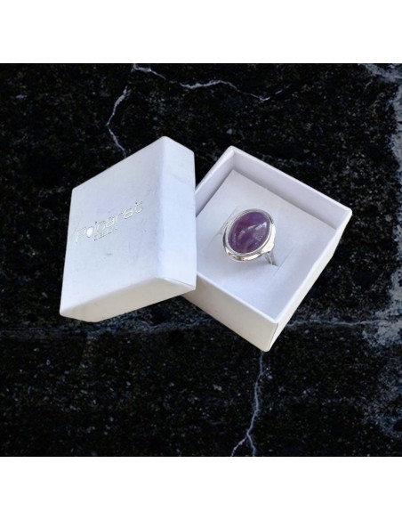 Pierścionek srebrny z ametystem PK 585 Ametyst|Polcaratdesign.pl Biżuteria