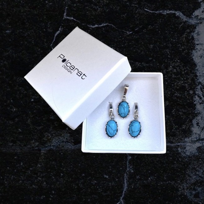 Silver set with turquoise KPL A 005 turquoise