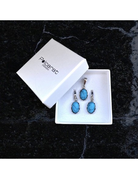 Silver set with turquoise KPL A 005 turquoise