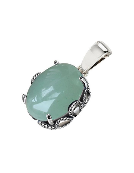 Silver pendant with aventurine in 2129