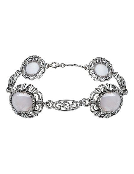 Bransoletka srebrna z masą perłową L 2136 masa perłowa|Polcaratdesign.pl Biżuteria