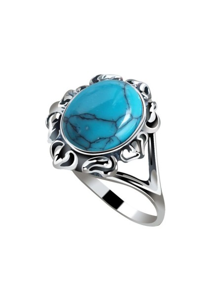 Silver ring with turquoise PK 1661 turquoise Polcarat Design