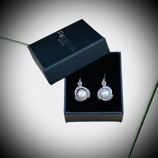 Silver earrings with pearls k 1883