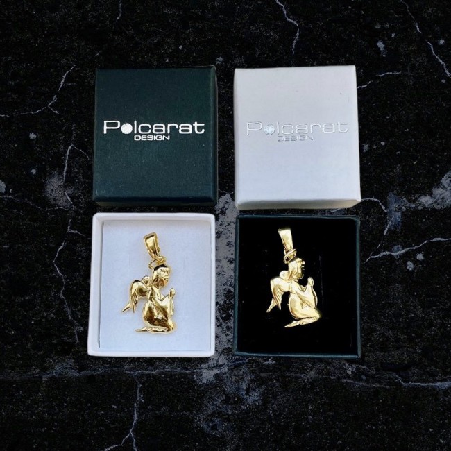 Gold-plated silver pendant Angel W 1207 Polcarat Design