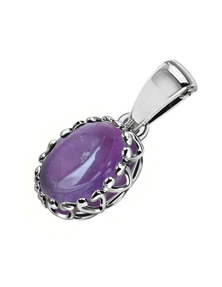 Silver pendant with amethyst. A beautiful stone for your collection!