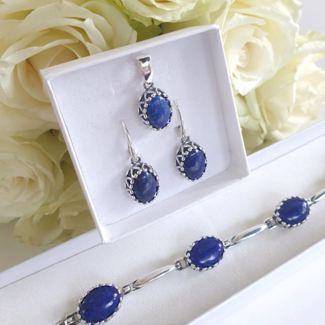 Silver Lapis Lazuli K 2131 Polcarat Design Earrings