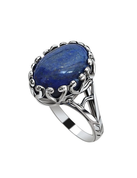 Srebrny pierścionek lapis lazuli PK 2131|Polcaratdesign.pl Biżuteria