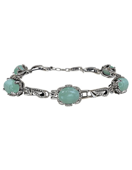 Srebrna bransoletka z awenturynem