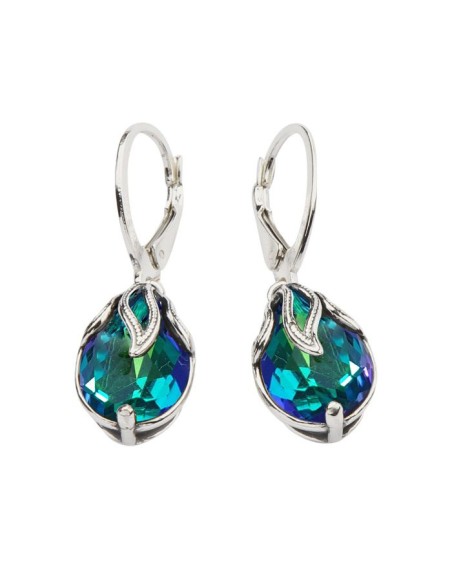 Silver Sphinx Crystal Earrings