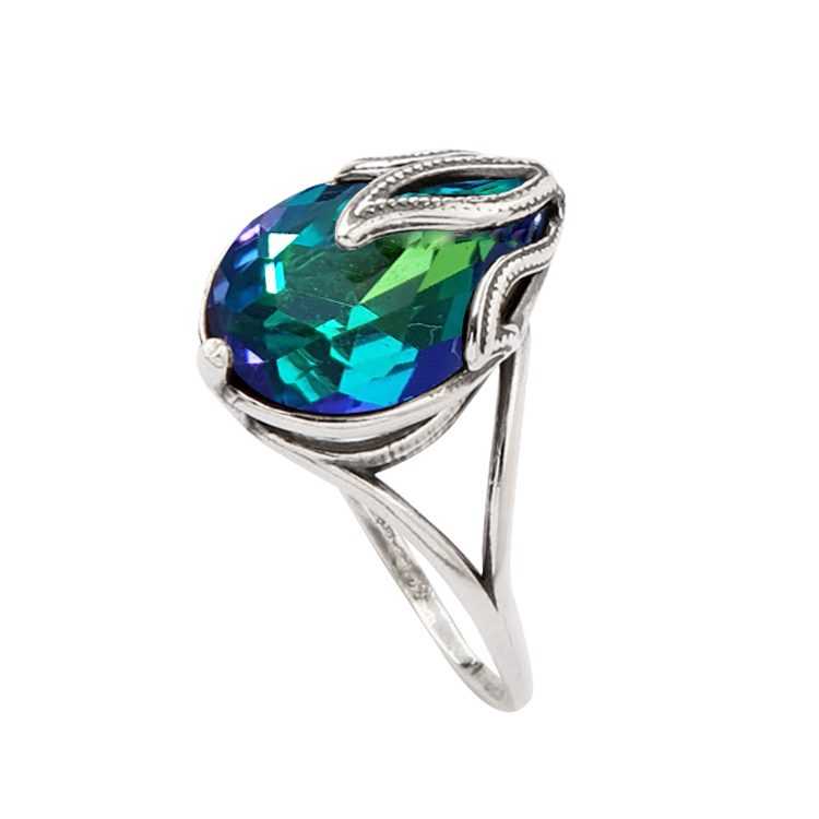 Silver ring with Swarovski crystal PK 1643