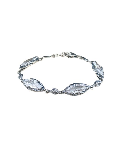 Bransoletka srebrna z cyrkoniami l 1509